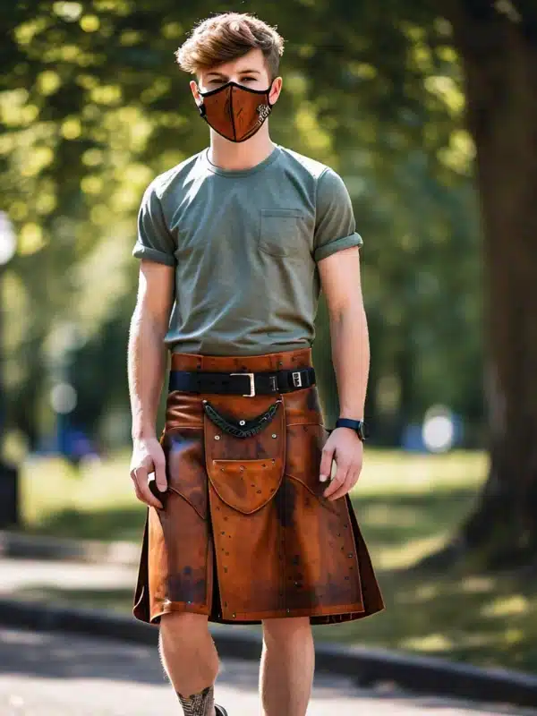 Male Leather Kilt