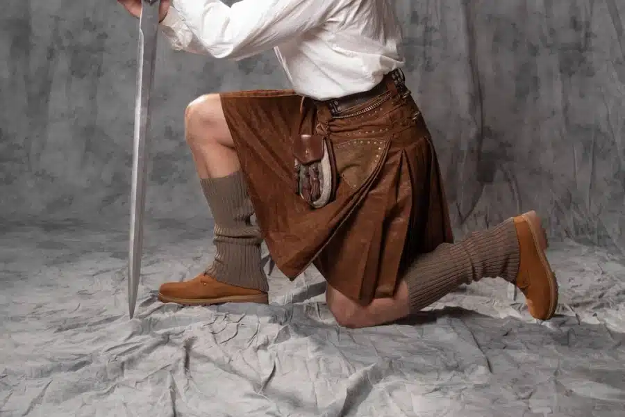 Brown Leather Kilts