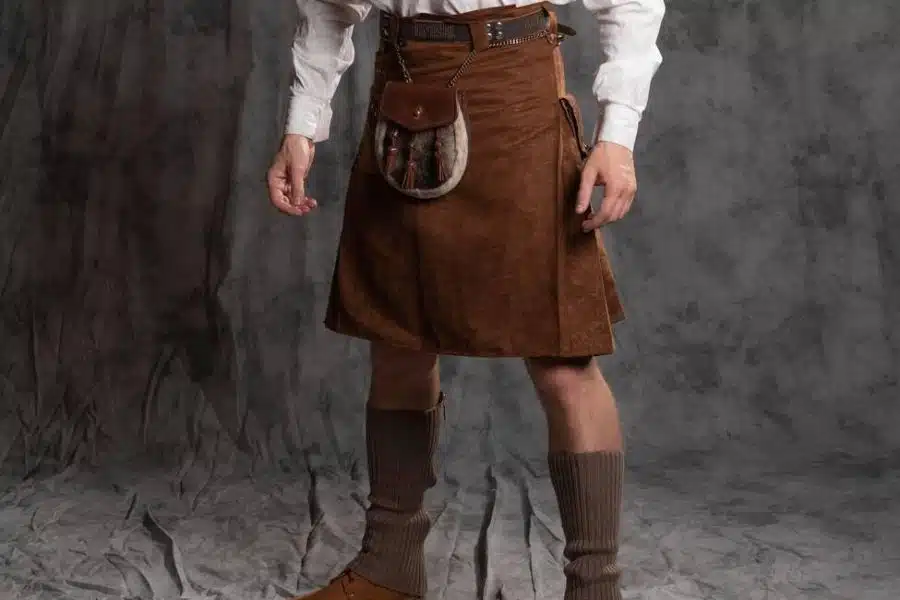 Male Leather Kilt