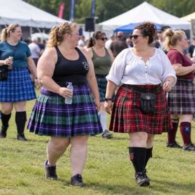 Plus Size Women Tartan Kilt