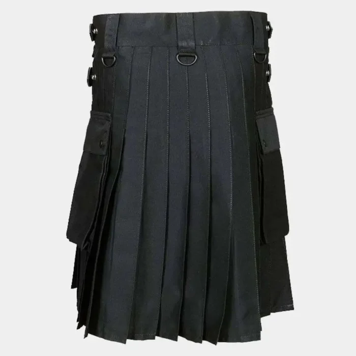 Lautreamont Real-men Stylish Black Utility Kilt Lautreamont Real-men Stylish Black Utility Kilt