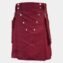 Burgundy Color Utility Kilt With Two Side Pockets