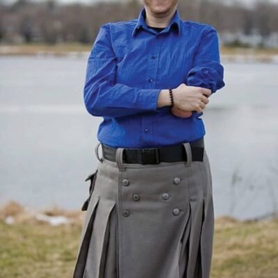 Deluxe Stylish Cargo Utility Kilt With Dual Pockets