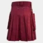 Burgundy Color Utility Kilt With Two Side Pockets