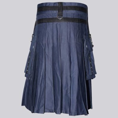 Fashion Forward Utility Kilt With Silver Chains