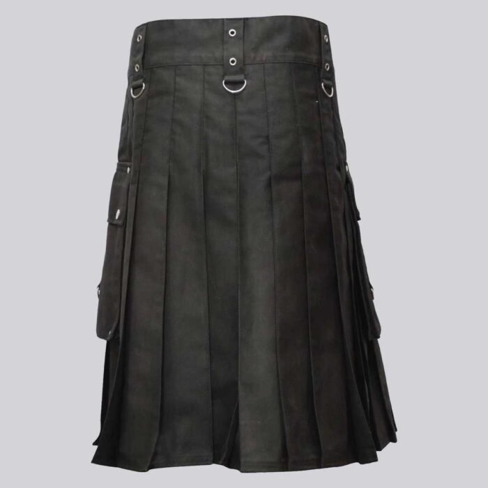 ShadowKilt: Gothic Black Utility Kilt For Fashion Rebels ShadowKilt: Gothic Black Utility Kilt For Fashion Rebels