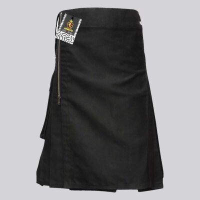 ShadowKilt: Gothic Black Utility Kilt For Fashion Rebels