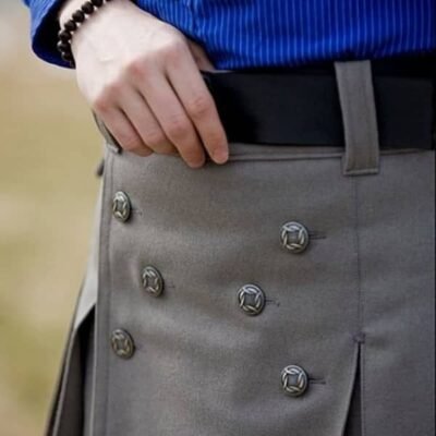 Deluxe Stylish Cargo Utility Kilt With Dual Pockets