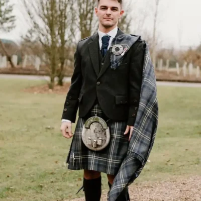 Highland Storm Tartan Kilt Outfit