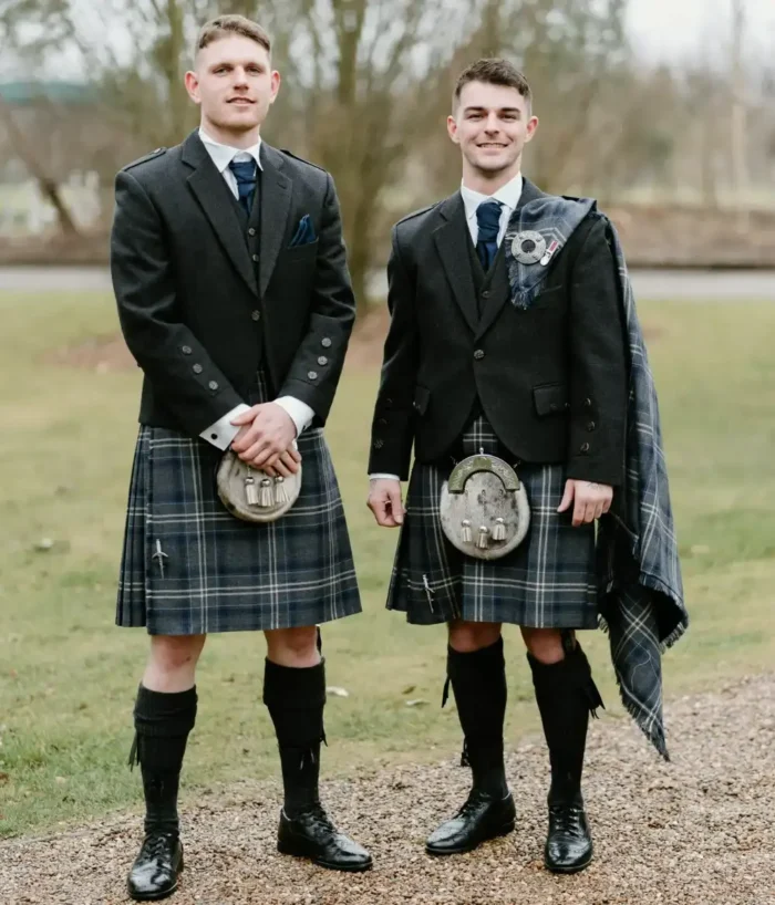 Premium Highland Storm Tartan Kilt Outfit