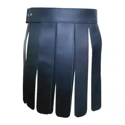 Epic Black Gladiator Leather Kilt