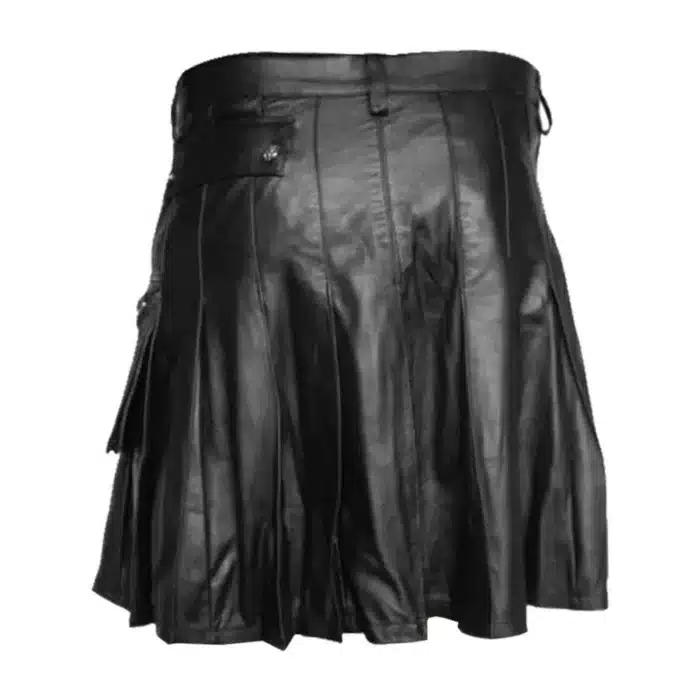 Versatile Ample Pleated Leather Kilt Versatile Ample Pleated Leather Kilt