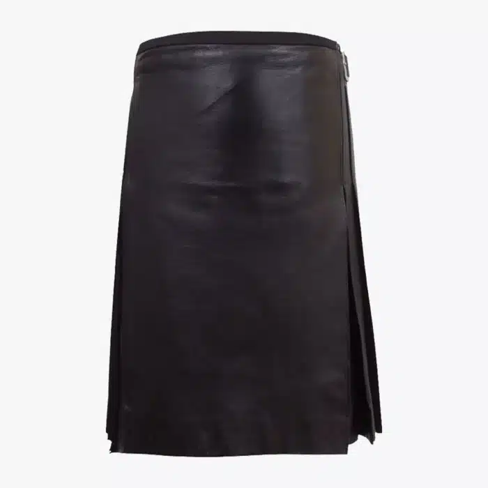 Traditional Black Scottish Leather Kilt