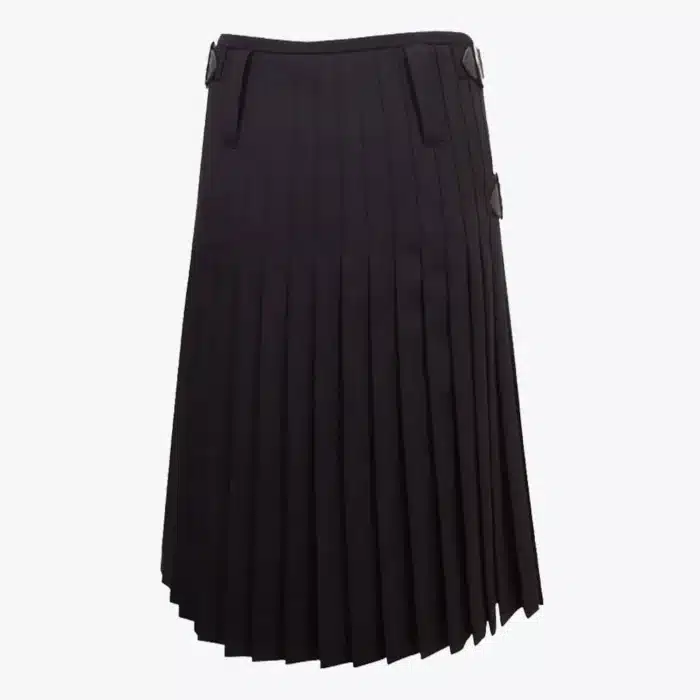 Traditional Black Scottish Leather Kilt Traditional Black Scottish Leather Kilt