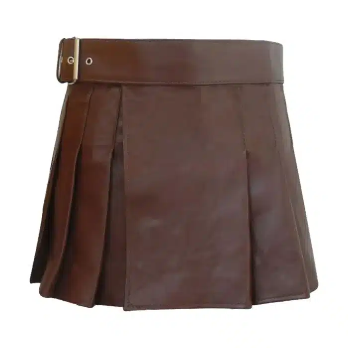 Rustic Brown Leather Kilt