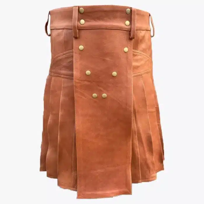 Classic Brown Leather Kilt