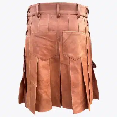 Classic Brown Leather Kilt