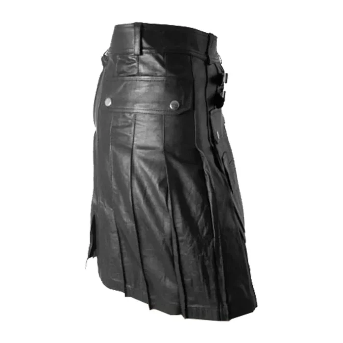 Daring Buckled Leather Kilt Daring Buckled Leather Kilt