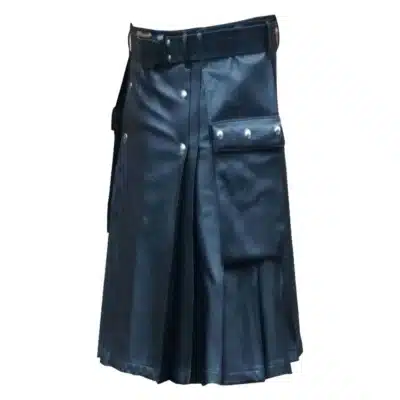 Gentleman’s Choice: Blue Leather Kilt