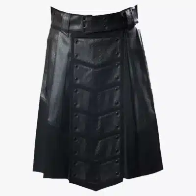 Gothic Leather Patch Gothic Utility Kilt