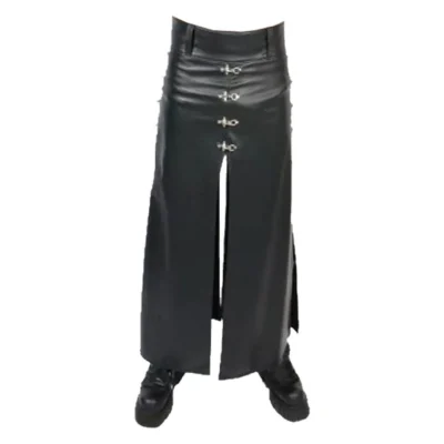 Long Hip Leather Kilt