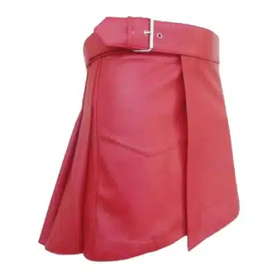 Blush Pink Leather Kilt