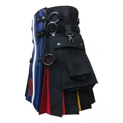 Love & Pride Flag Leather Kilt