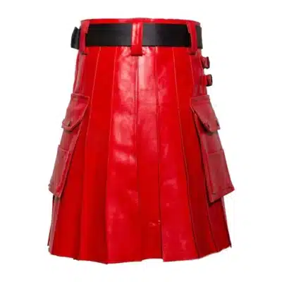 Celebrate Pride: Red Leather Kilt