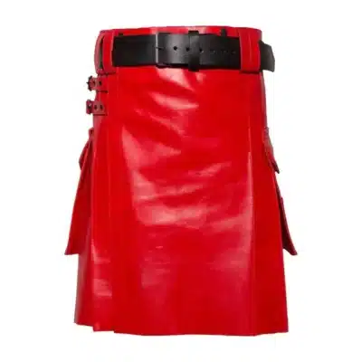 Celebrate Pride: Red Leather Kilt