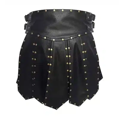 Roman Elite Black Leather Kilt