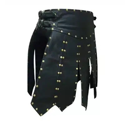 Roman Elite Black Leather Kilt