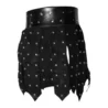 Rockstar Studded Leather Kilt With Straps