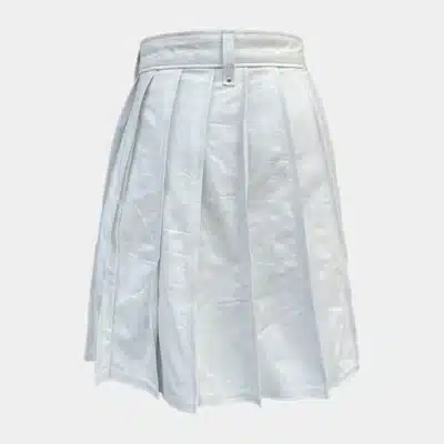 Luxe White Leather Kilt