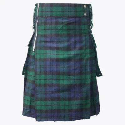 Black Watch Gothic Tartan Utility Kilt