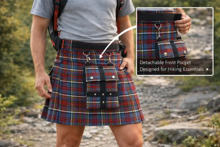 Front Pocket Style For Hiking Kilt Front Pocket Style For Hiking Kilt