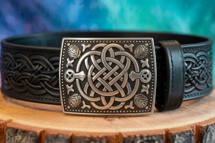 Celtic LockGuard Embossed Kilt Belt