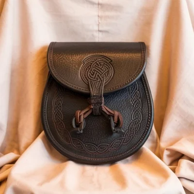 Celtic Valor Sporran – Embossed Ebony