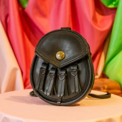 Four Tassel Classic Black Day Sporran