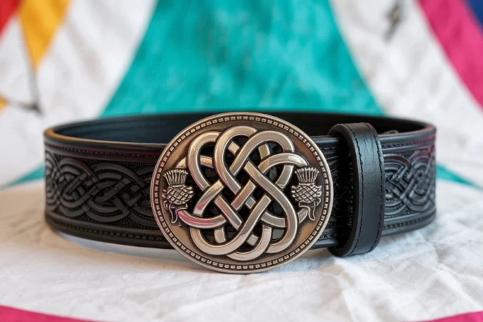 Highland Thistle Celtic Knot Kilt Belt