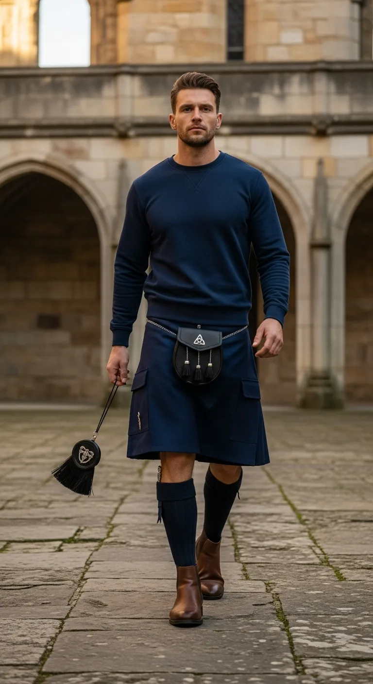 Blue Utility Kilt