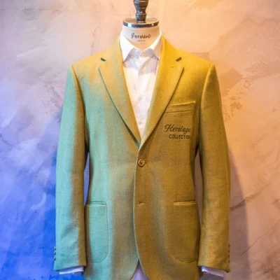 Heritage Light Olive Green Tweed Kilt Jacket