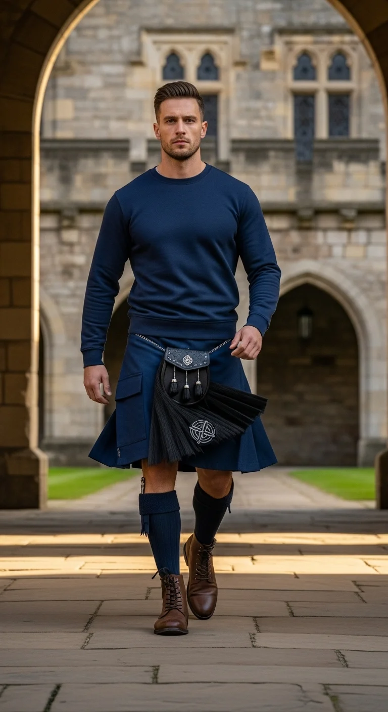 Blue Utility Kilt