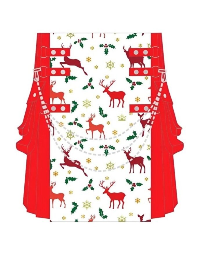 Christmas Doodle Print Kilt – Fun, Festive & Full of Spirit