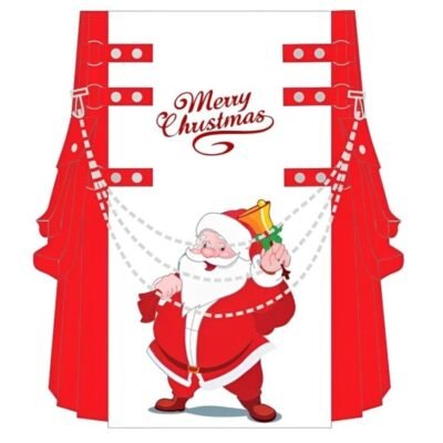 Christmas Graphic Kilt – Santa Print Party Outfit for Men