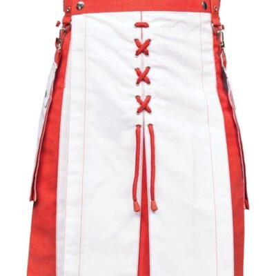 Santa Claus Hybrid Christmas Kilt – Festive Utility Style for Mens