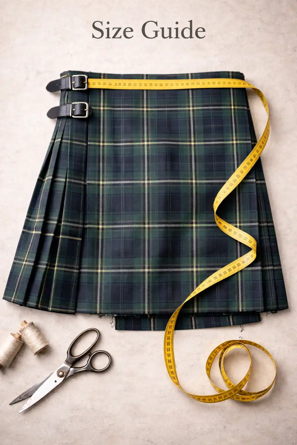 Measure with confidence — find your perfect kilt fit.