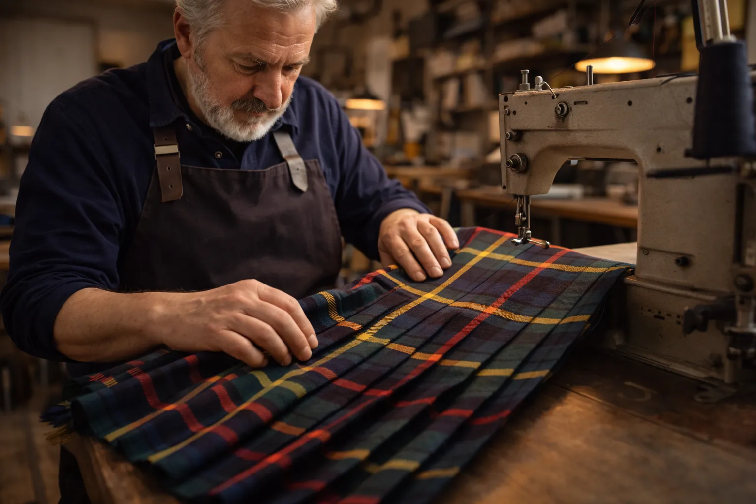 Skilled craftsmanship — every kilt prepared with precision and care.