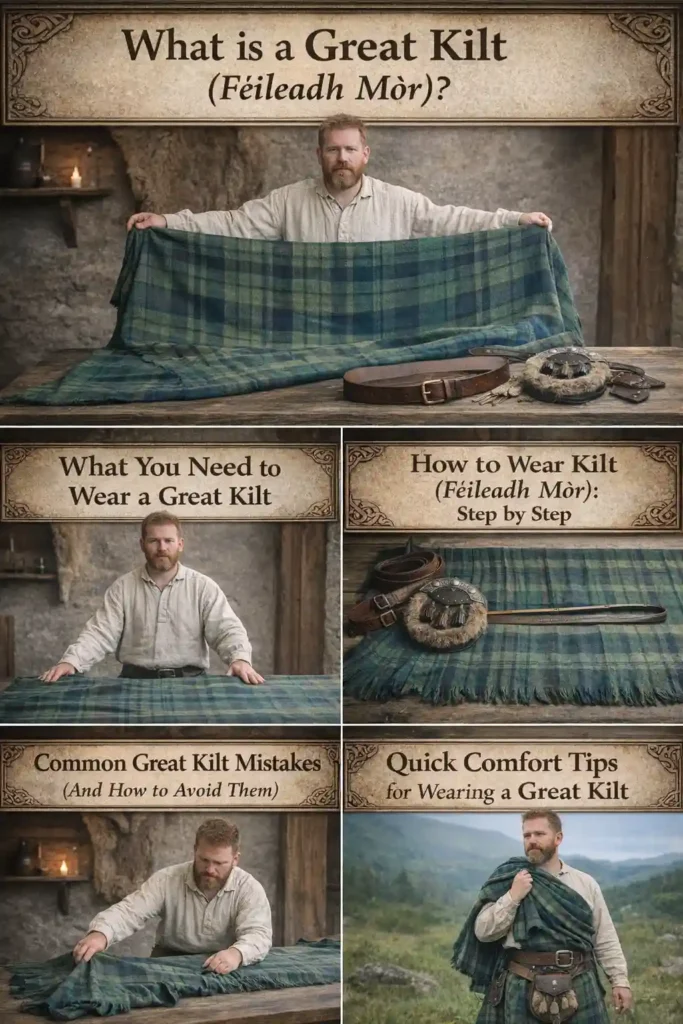 how to wear a great kilt