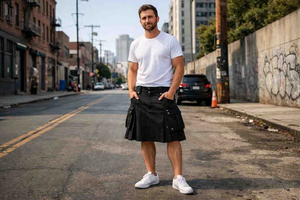 Casual Utility Kilt Outfit