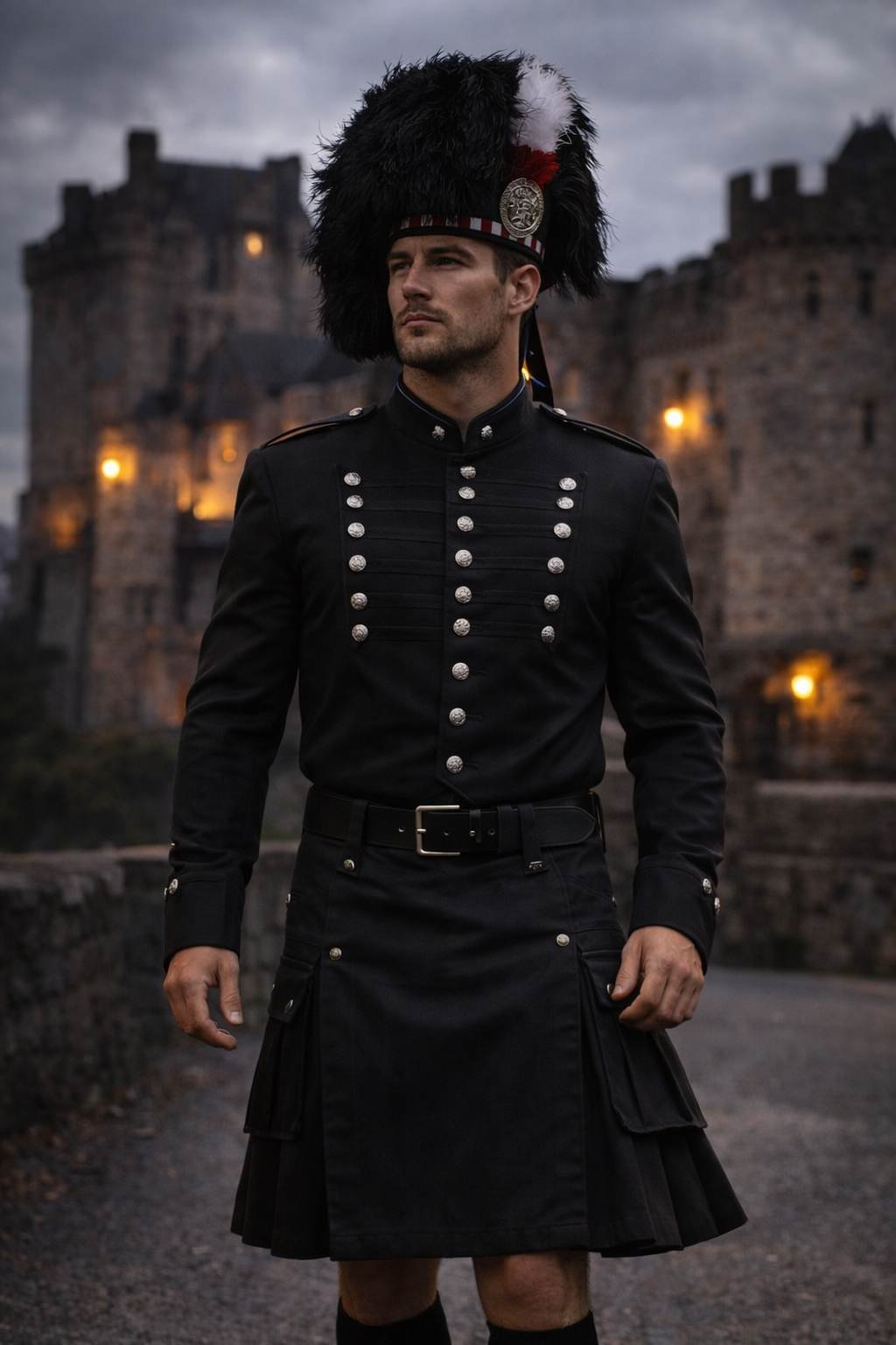 Utility Kilt with Military Doublet
